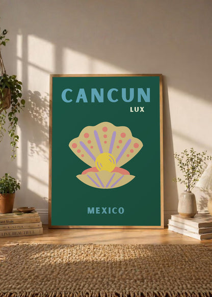 Cuadro Decorativo Travel, Cancún, México, Ostra Verde Oscuro