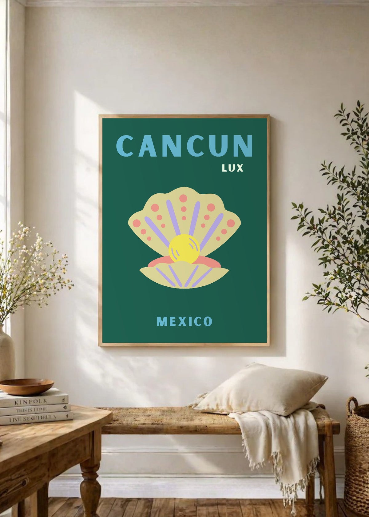 Cuadro Decorativo Travel, Cancún, México, Ostra Verde Oscuro