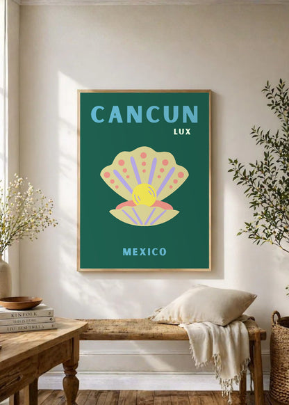 Cuadro Decorativo Travel, Cancún, México, Ostra Verde Oscuro