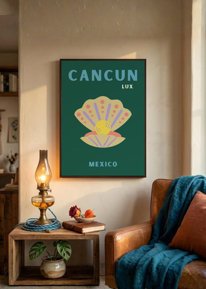 Cuadro Decorativo Travel, Cancún, México, Ostra Verde Oscuro