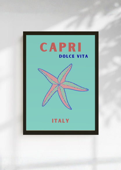 Cuadro Decorativo Travel, Capri, Italia, Estrella Mar Menta