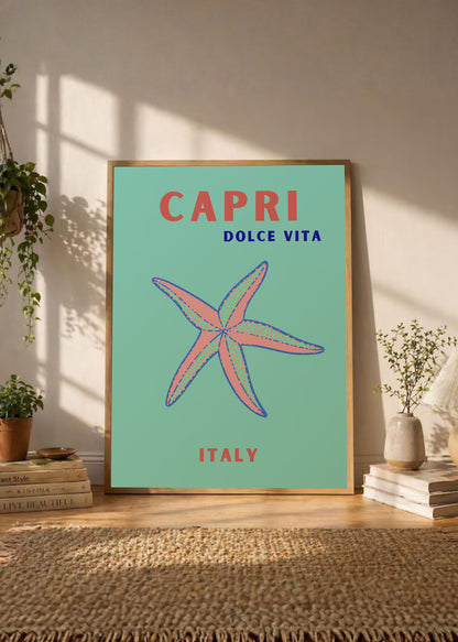Cuadro Decorativo Travel, Capri, Italia, Estrella Mar Menta