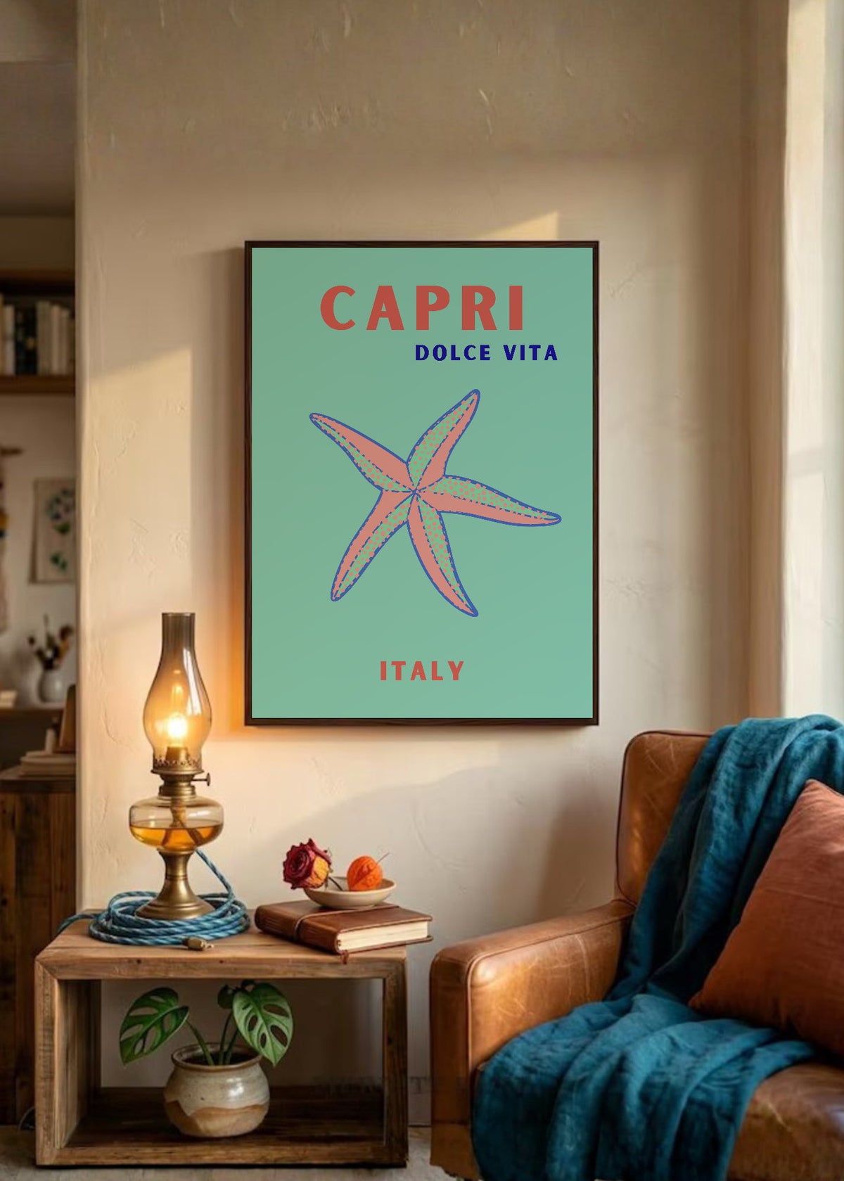 Cuadro Decorativo Travel, Capri, Italia, Estrella Mar Menta