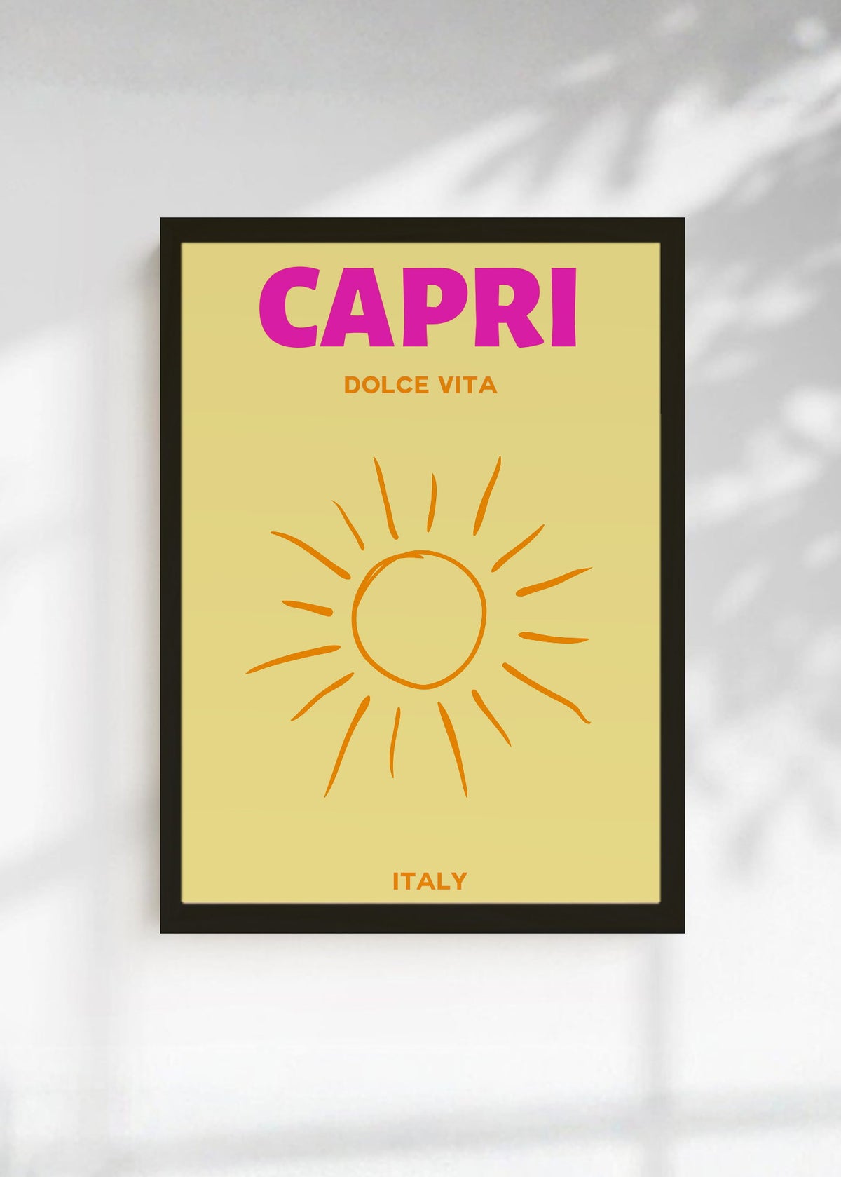 Cuadro Decorativo Travel, Capri, Italia, Sol Amarillo