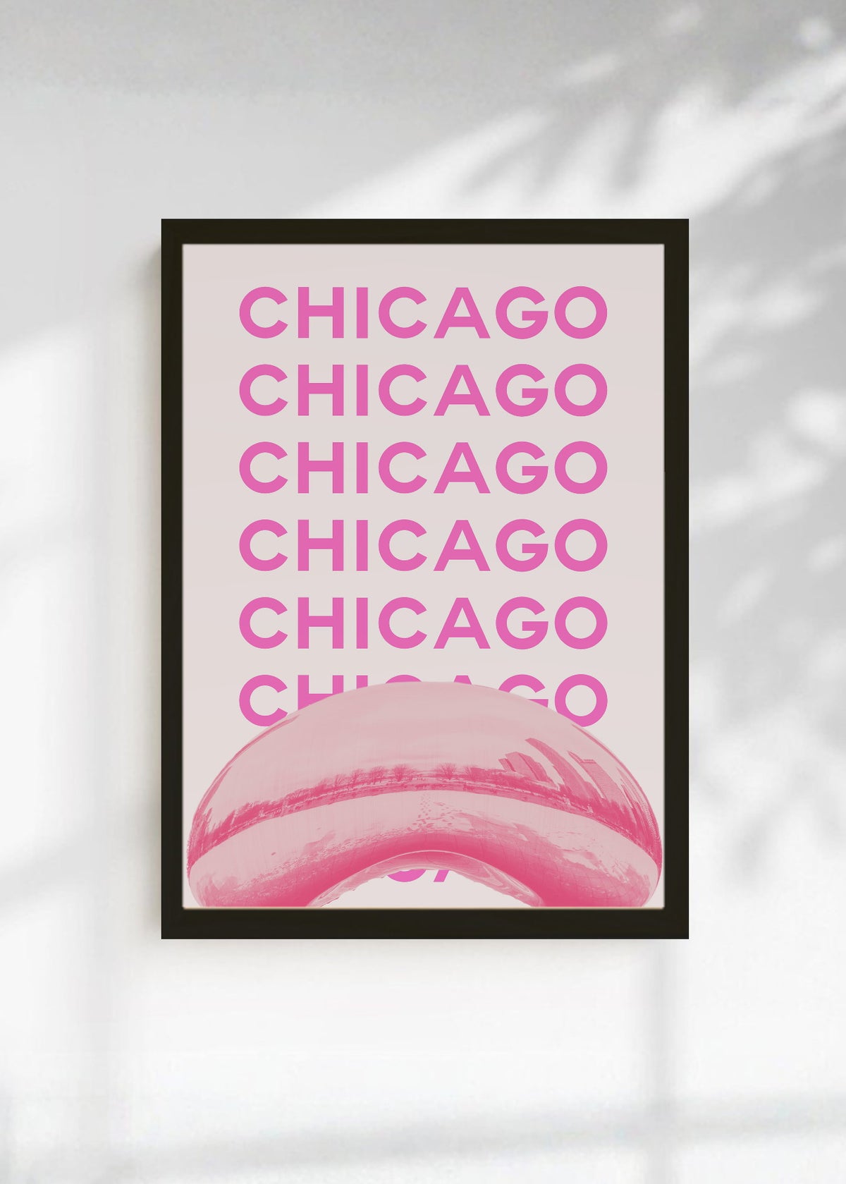 Cuadro Decorativo Travel, Chicago Cloud Gate, USA, Rosa