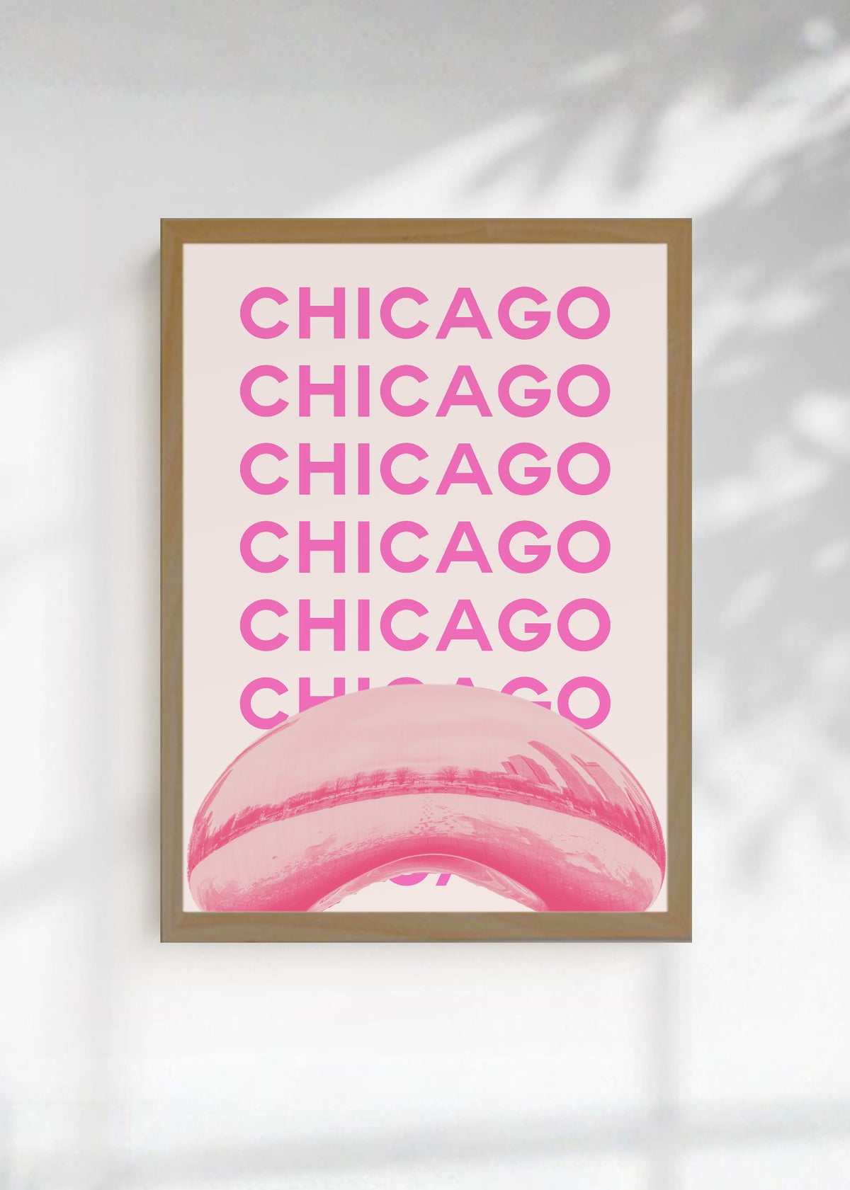 Cuadro Decorativo Travel, Chicago Cloud Gate, USA, Rosa