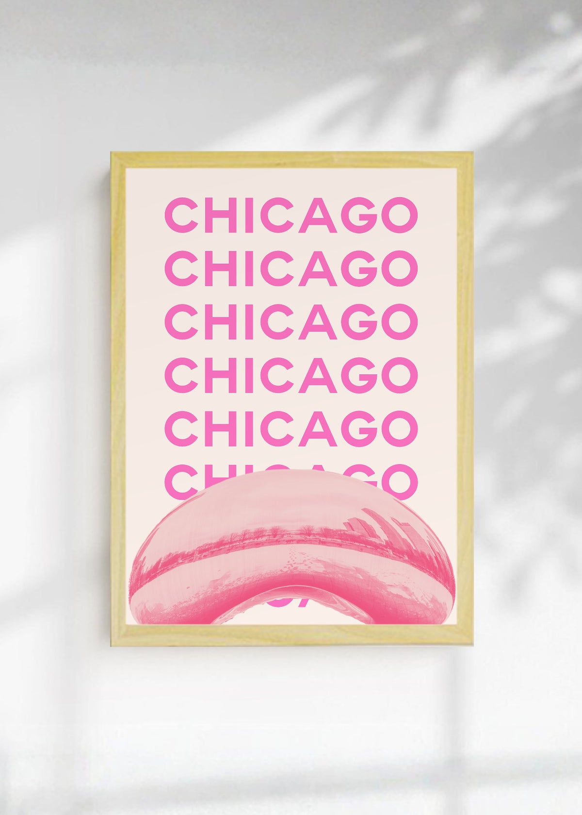 Cuadro Decorativo Travel, Chicago Cloud Gate, USA, Rosa