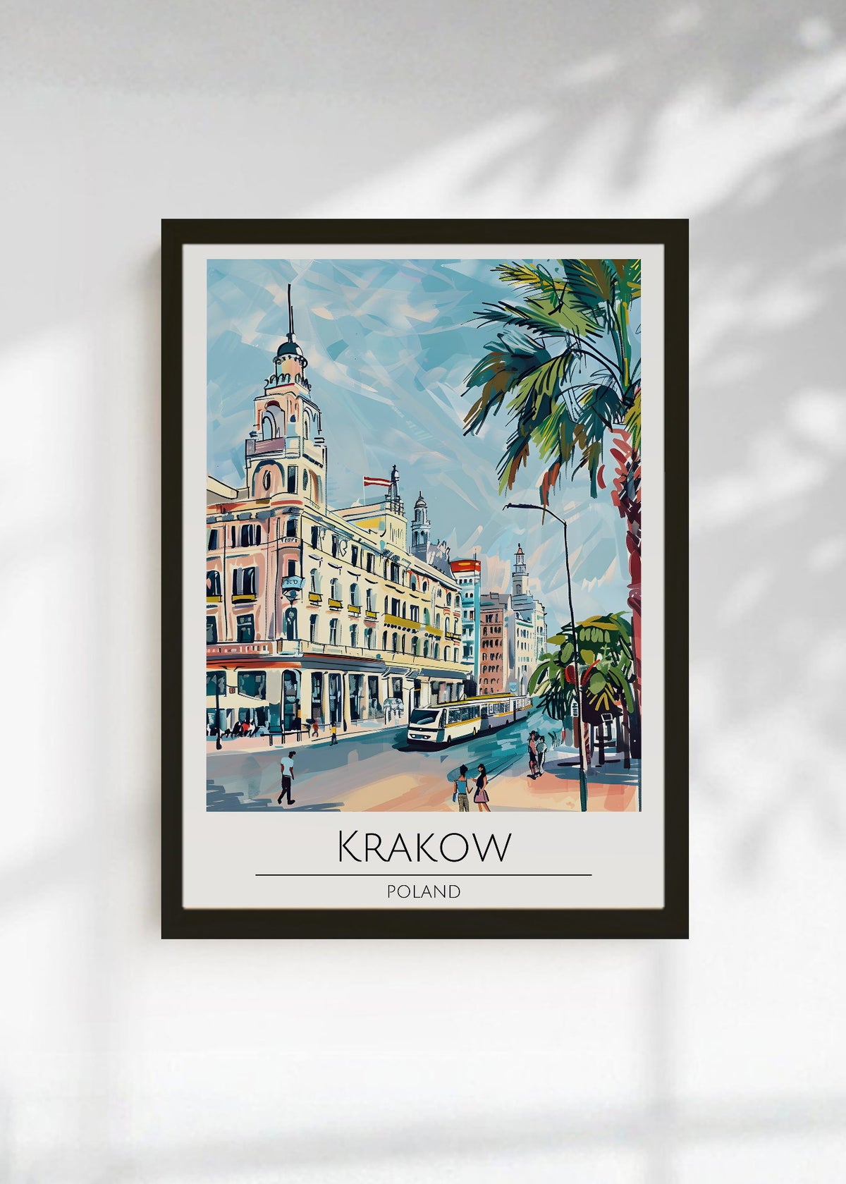 Cuadro Decorativo Travel, Cracovia, Polonia, Ilustración Ciudad