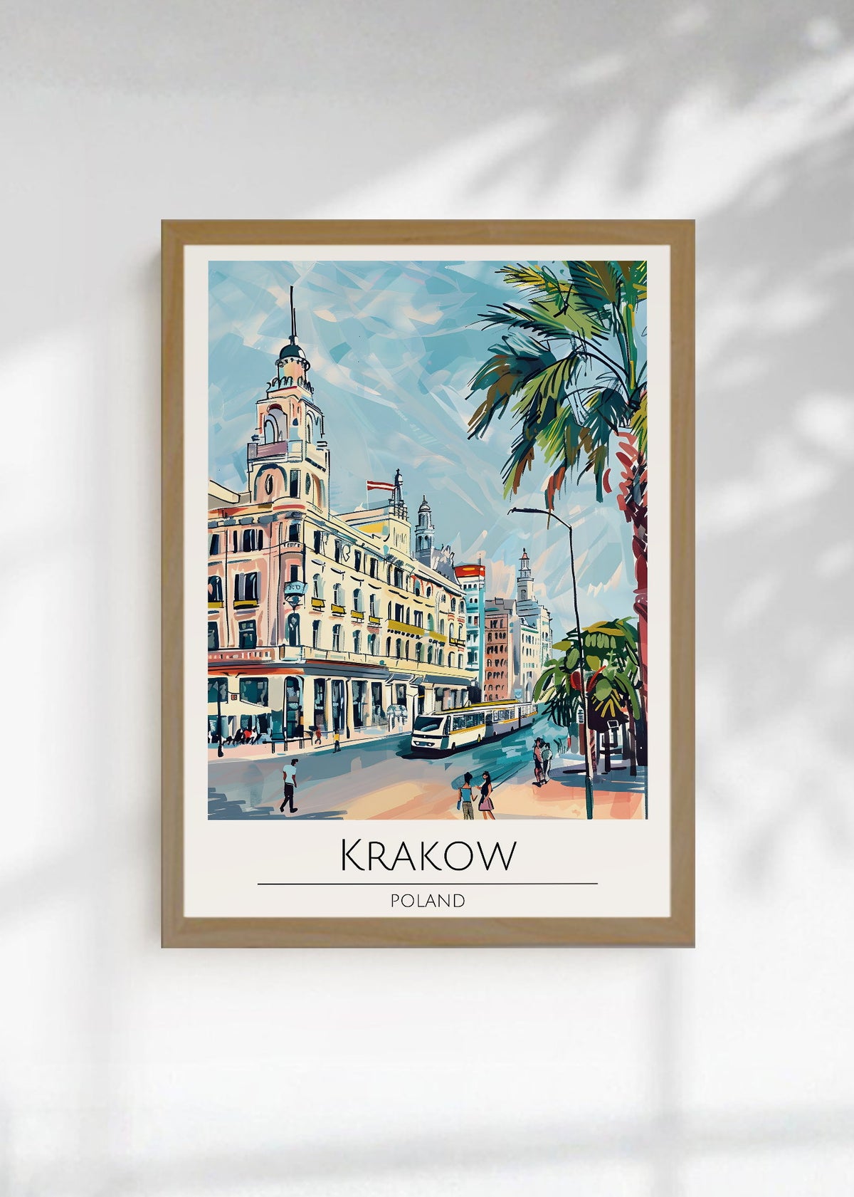 Cuadro Decorativo Travel, Cracovia, Polonia, Ilustración Ciudad