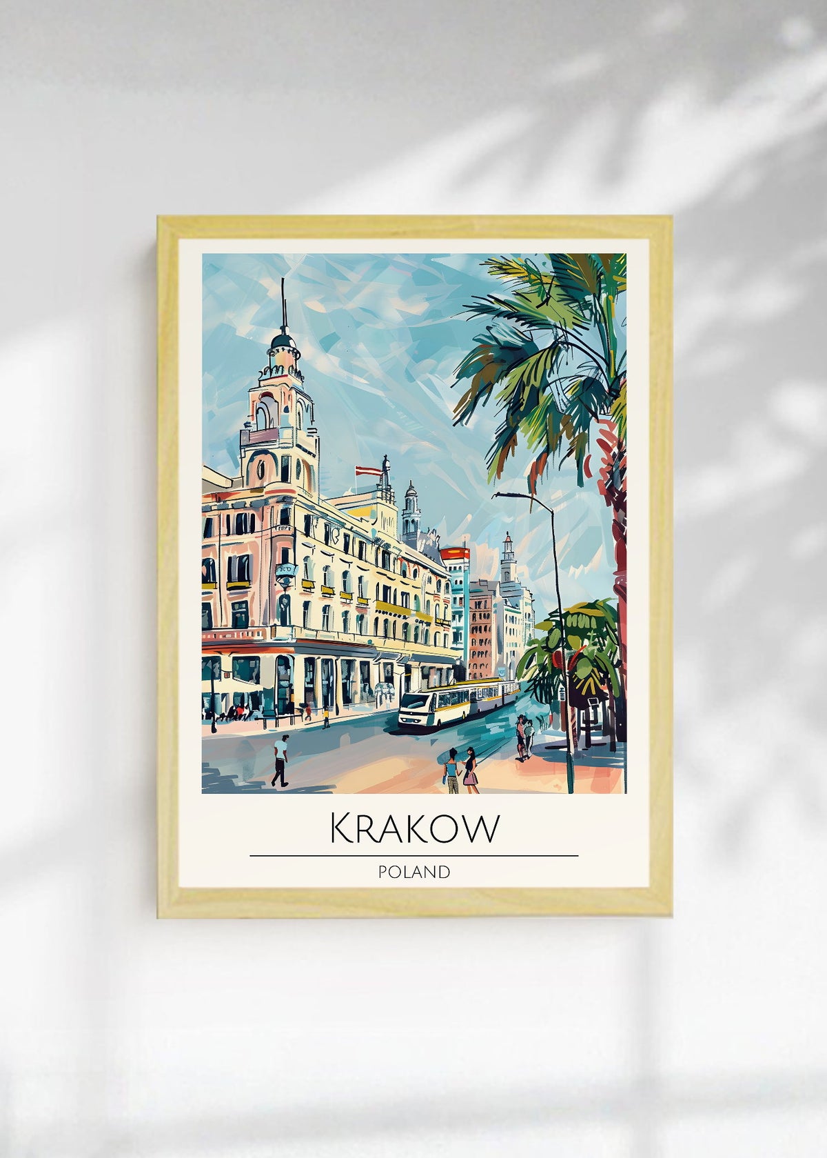 Cuadro Decorativo Travel, Cracovia, Polonia, Ilustración Ciudad