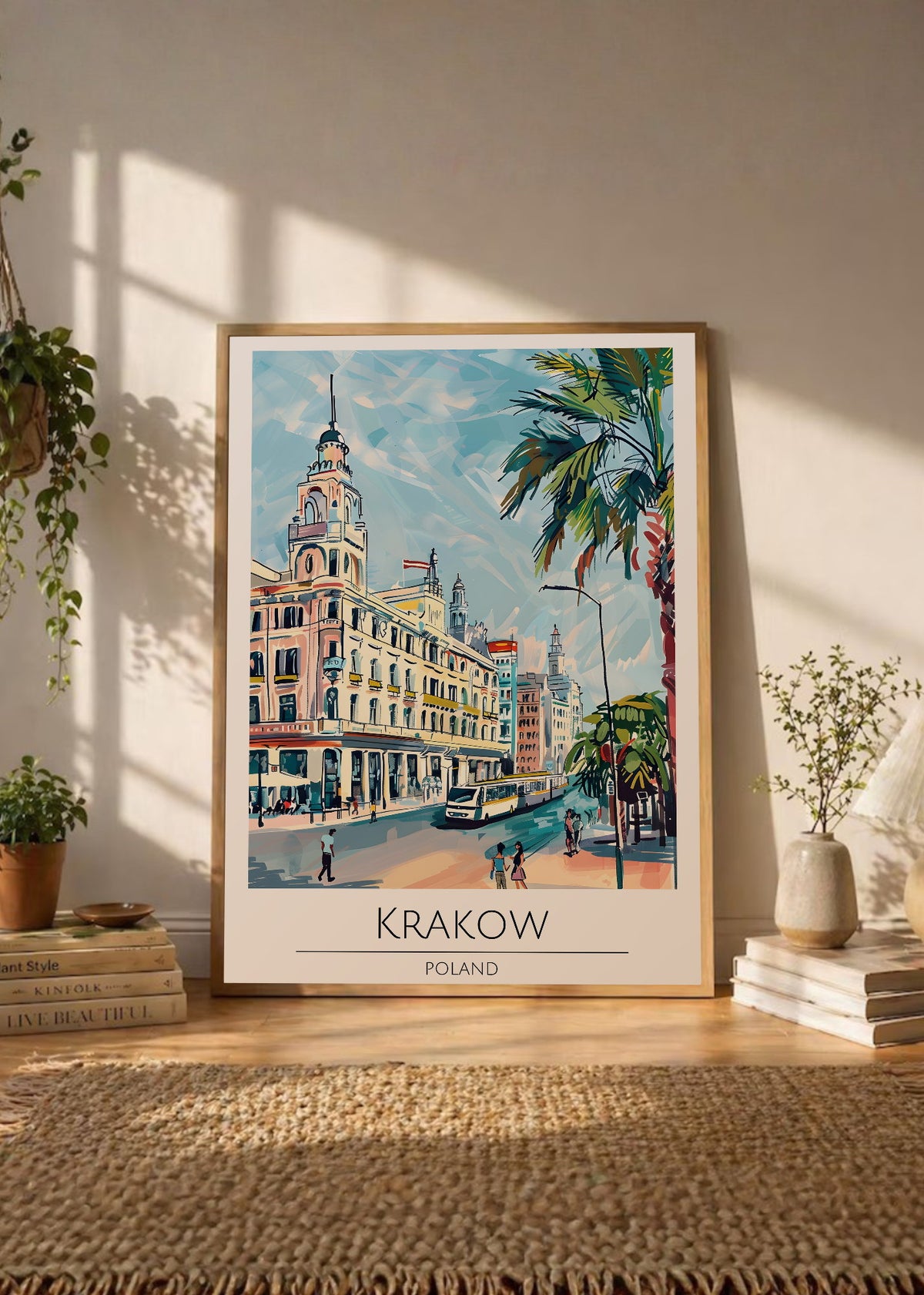 Cuadro Decorativo Travel, Cracovia, Polonia, Ilustración Ciudad