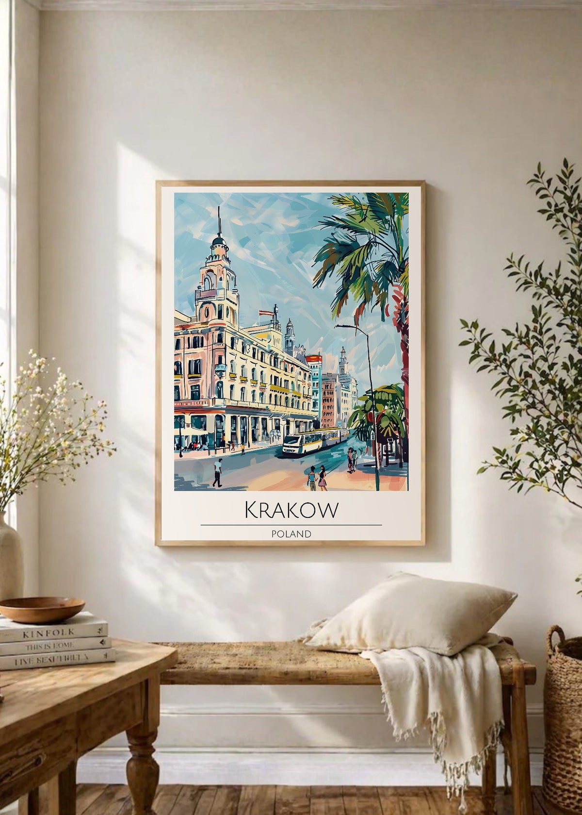 Cuadro Decorativo Travel, Cracovia, Polonia, Ilustración Ciudad