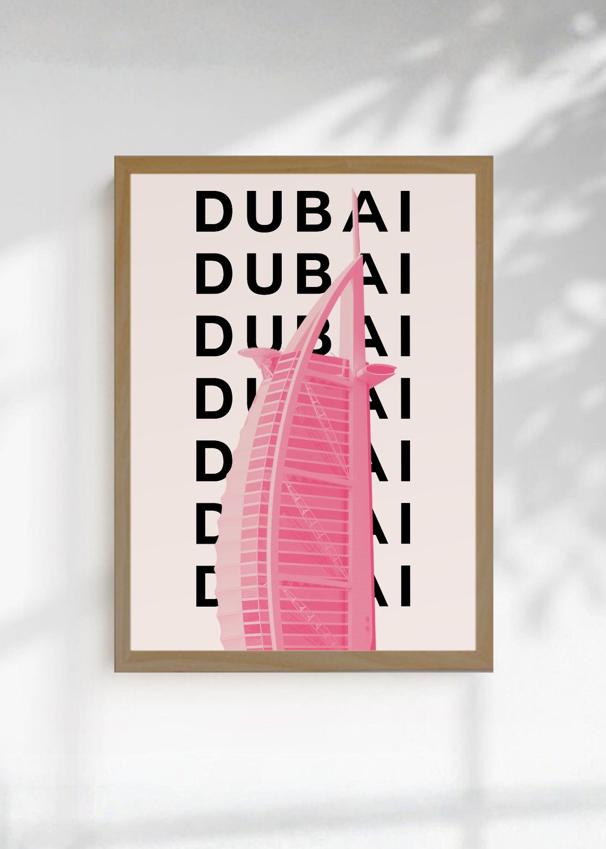 Cuadro Decorativo Travel, Dubai Burj al Arab, Emiratos, Rosa