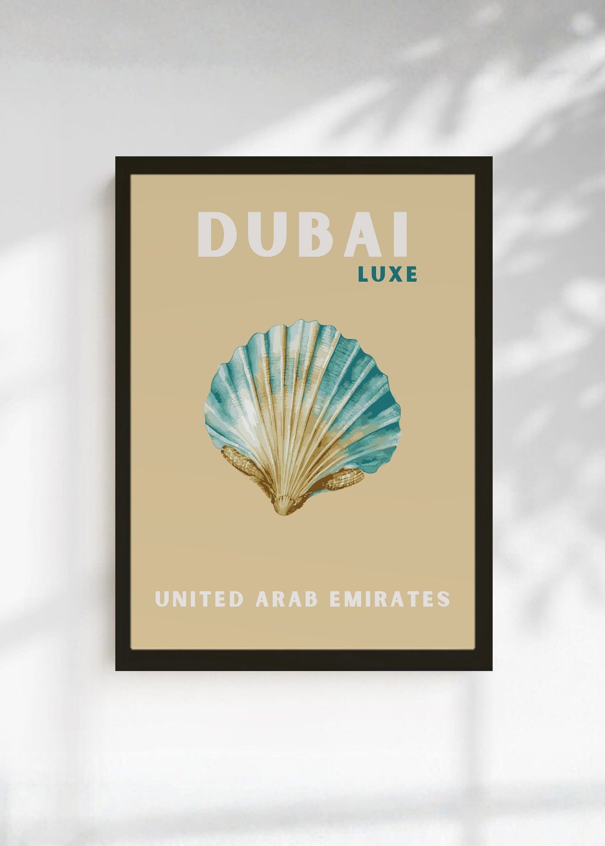 Cuadro Decorativo Travel, Dubai, Emiratos, Caracol Beige