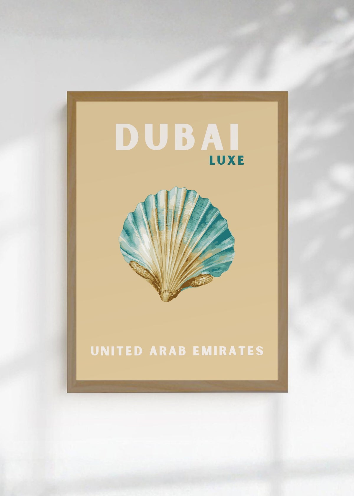 Cuadro Decorativo Travel, Dubai, Emiratos, Caracol Beige
