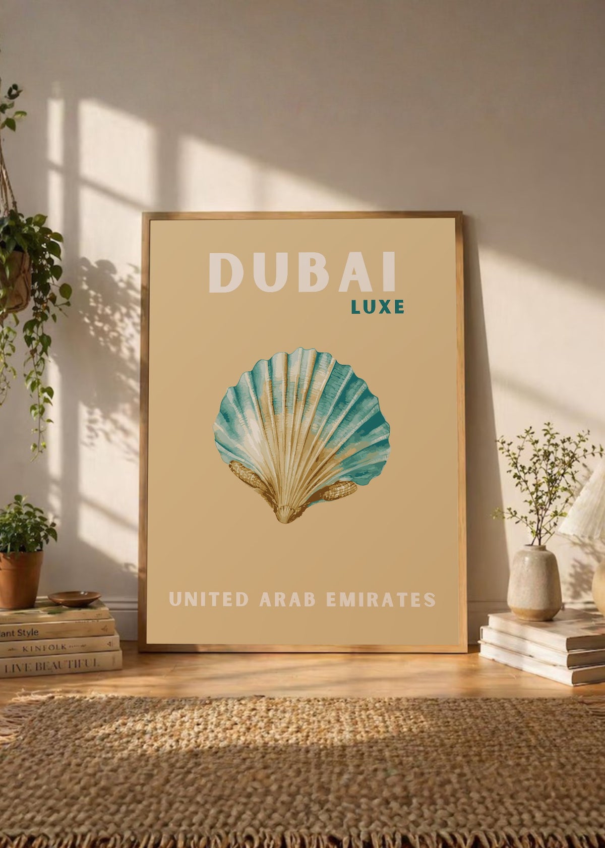 Cuadro Decorativo Travel, Dubai, Emiratos, Caracol Beige