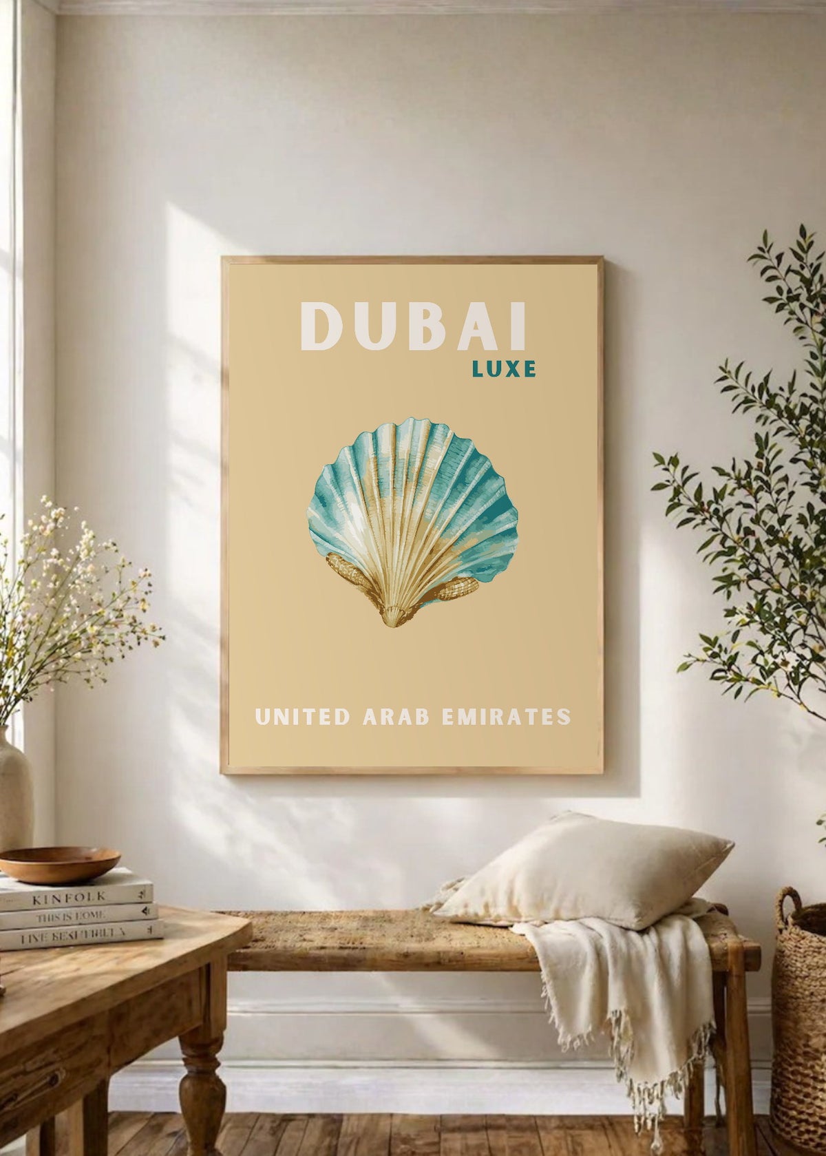 Cuadro Decorativo Travel, Dubai, Emiratos, Caracol Beige
