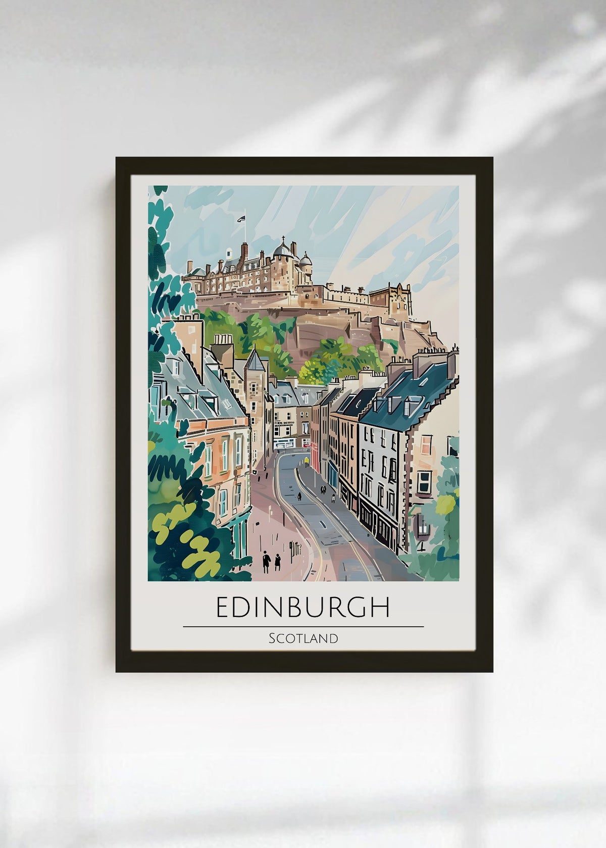 Cuadro Decorativo Travel, Edimburgo, Escocia, Ilustración Ciudad