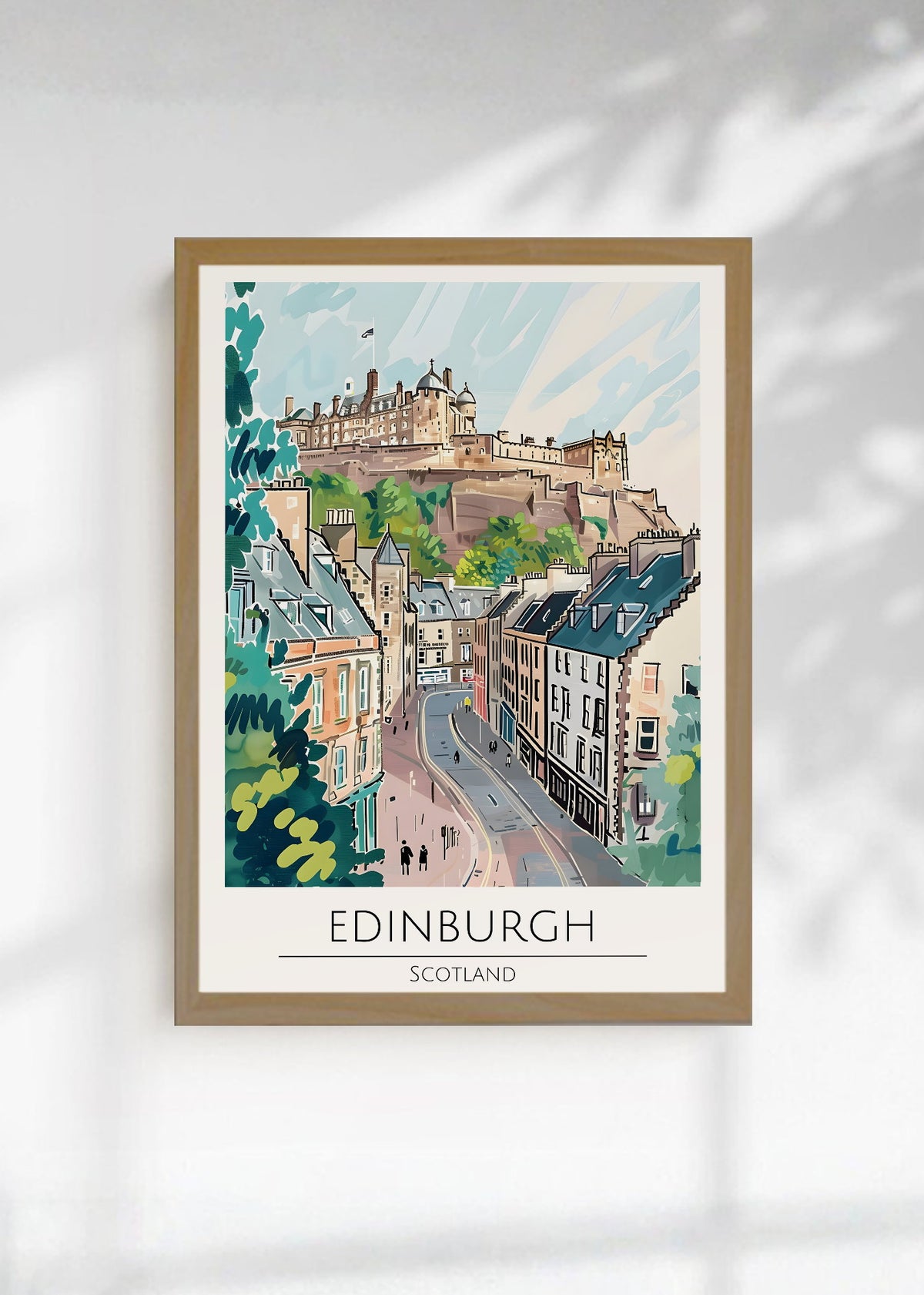 Cuadro Decorativo Travel, Edimburgo, Escocia, Ilustración Ciudad