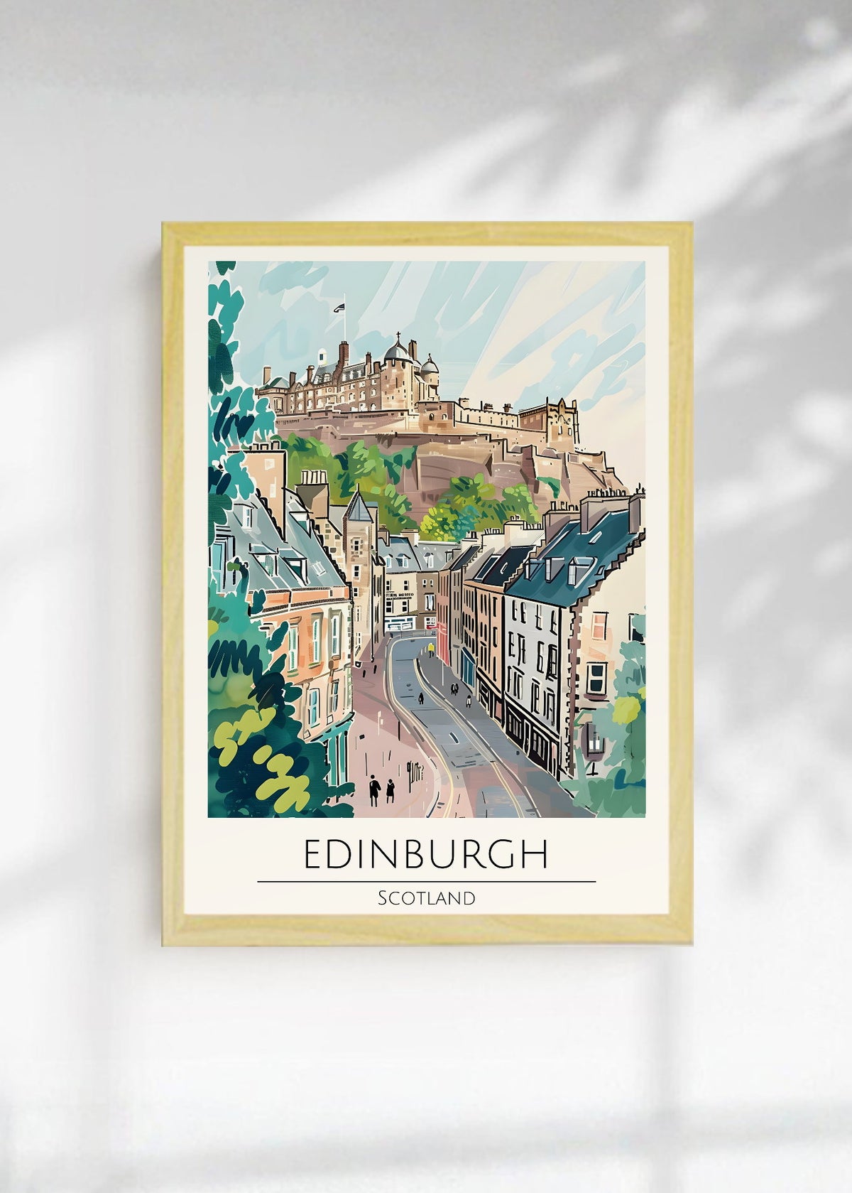 Cuadro Decorativo Travel, Edimburgo, Escocia, Ilustración Ciudad