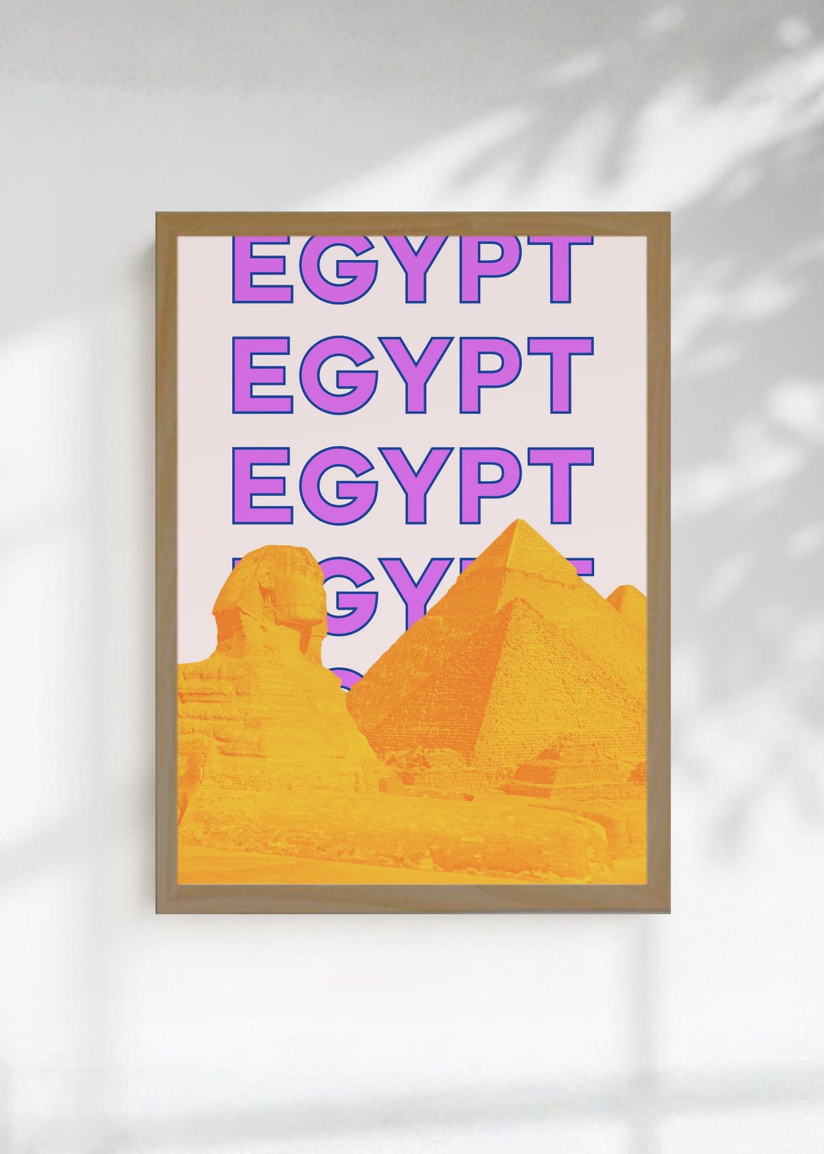 Cuadro Decorativo Travel, Pirámides, Egipto, Lila Naranja