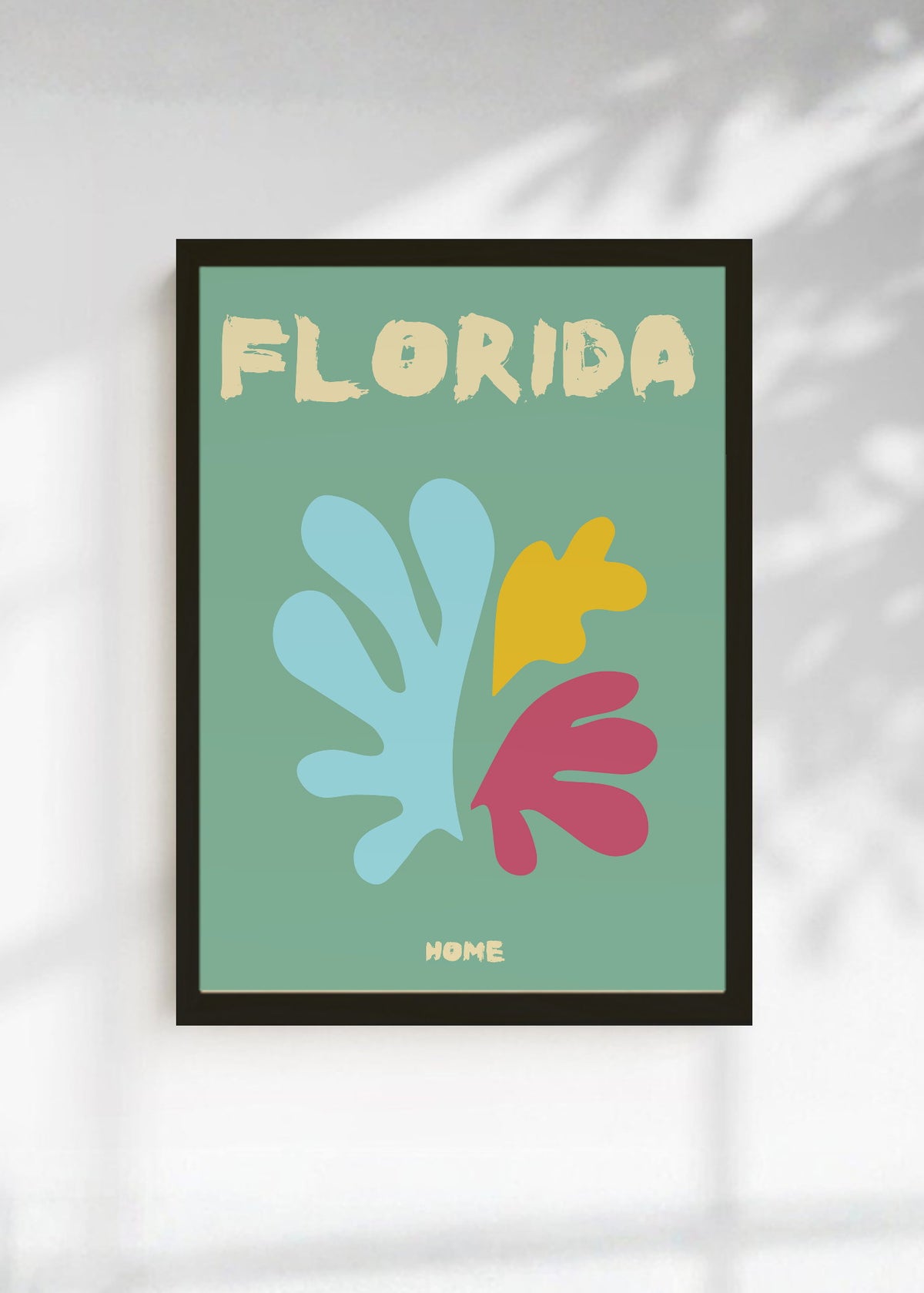 Cuadro Decorativo Travel, Florida USA, Corales Verde Salvia