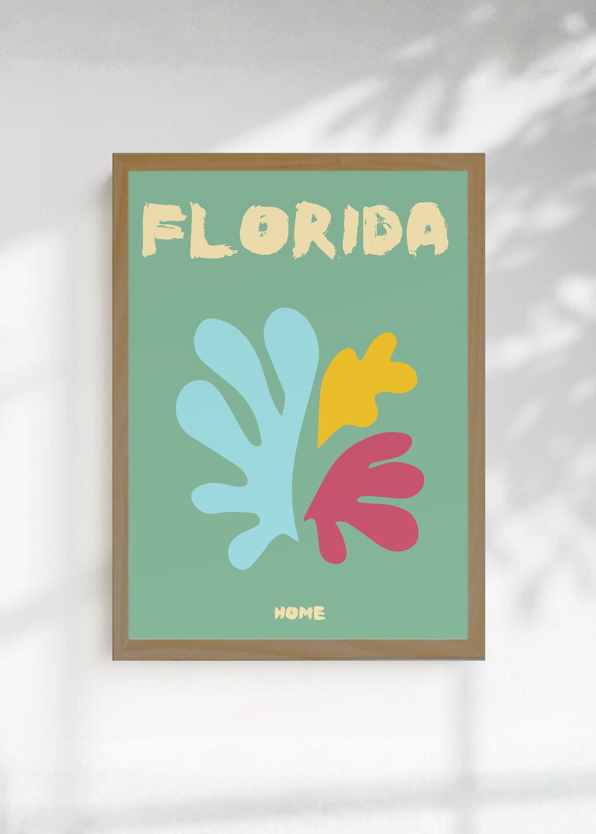 Cuadro Decorativo Travel, Florida USA, Corales Verde Salvia