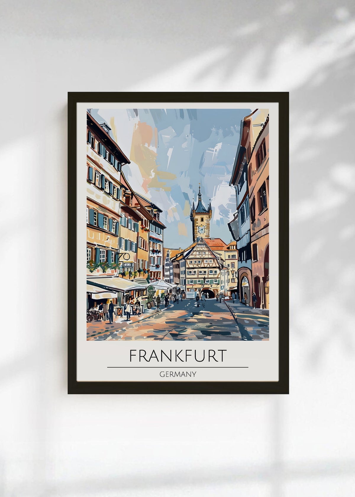 Cuadro Decorativo Travel, Frankfurt, Alemania, Ilustración Ciudad