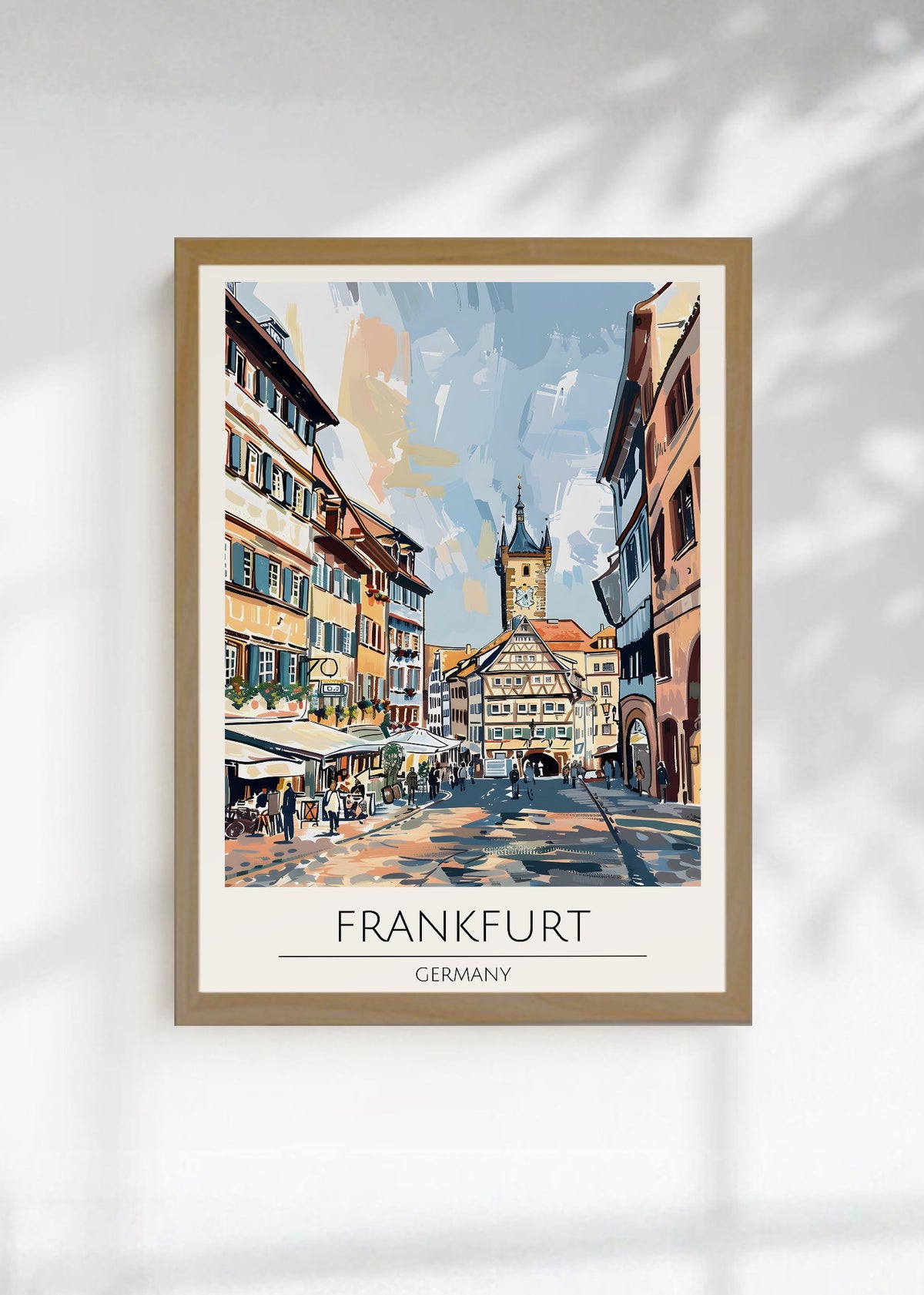 Cuadro Decorativo Travel, Frankfurt, Alemania, Ilustración Ciudad