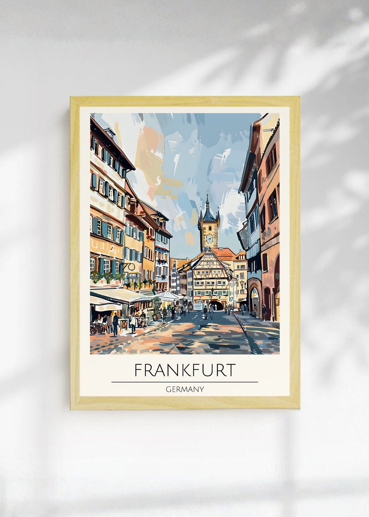 Cuadro Decorativo Travel, Frankfurt, Alemania, Ilustración Ciudad