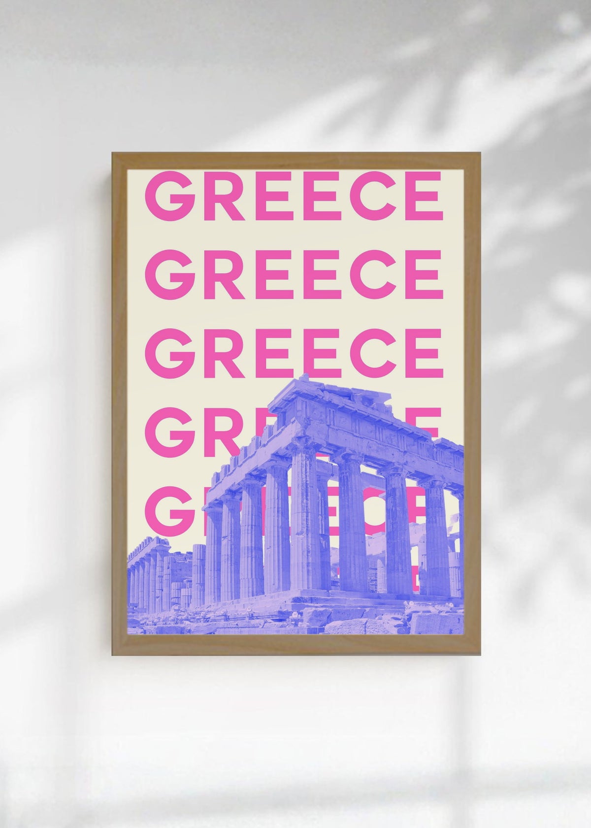 Cuadro Decorativo Travel, Partenón, Grecia, Rosa Violeta