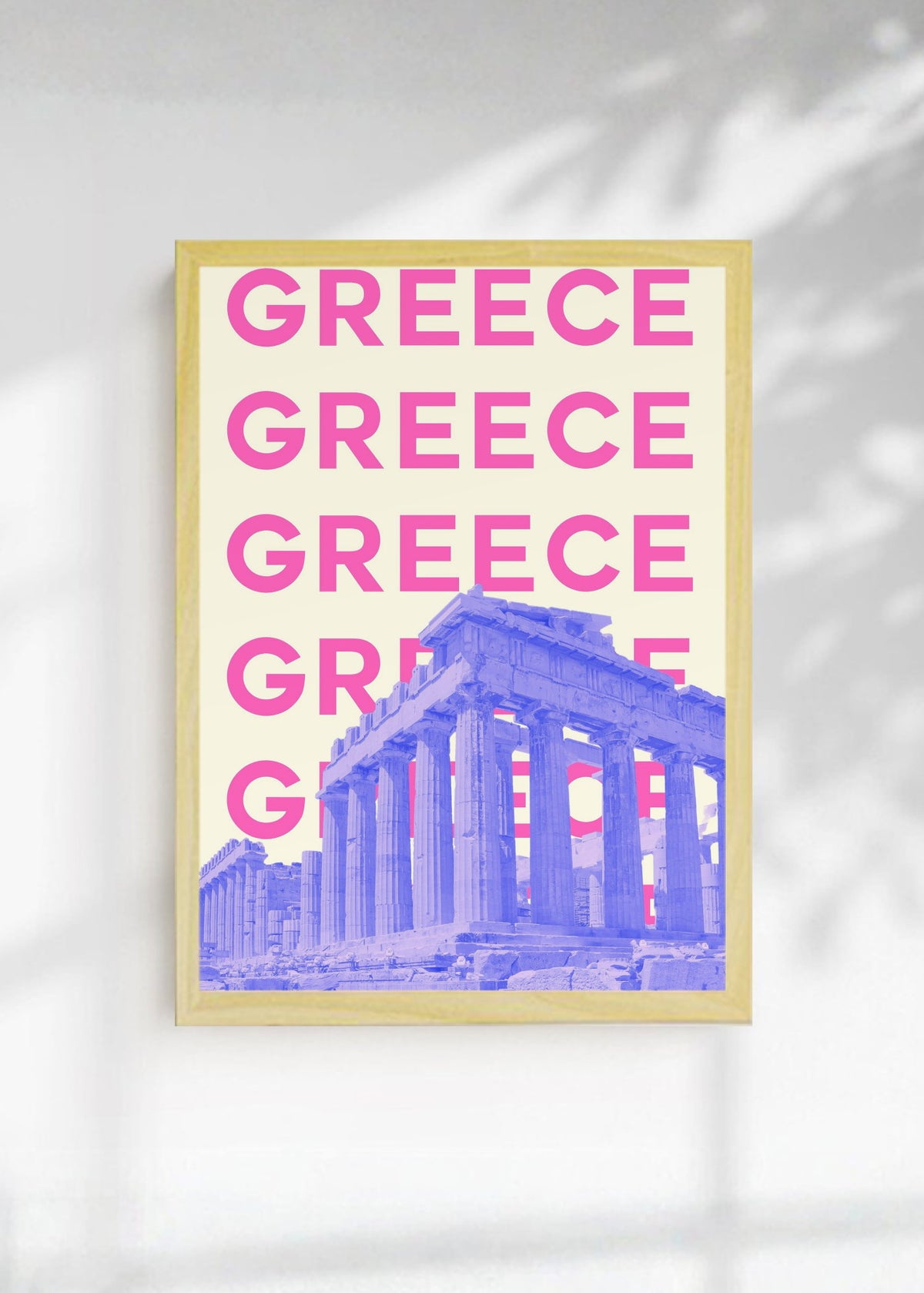 Cuadro Decorativo Travel, Partenón, Grecia, Rosa Violeta
