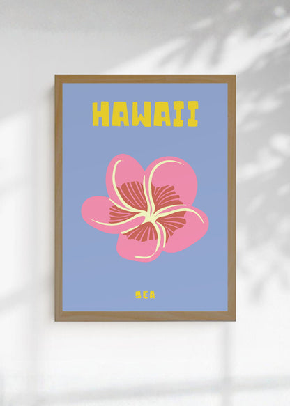Cuadro Decorativo Travel, Hawaii, Flor Violeta