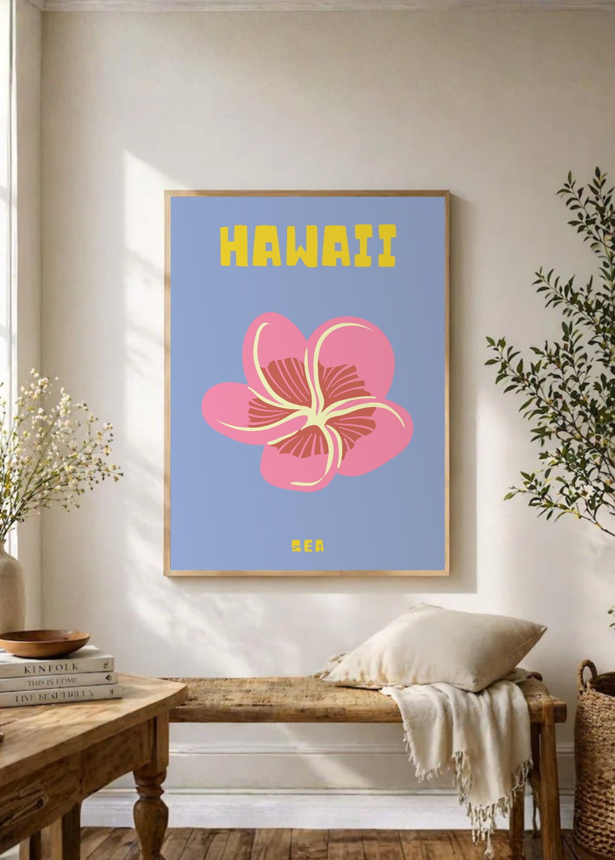 Cuadro Decorativo Travel, Hawaii, Flor Violeta
