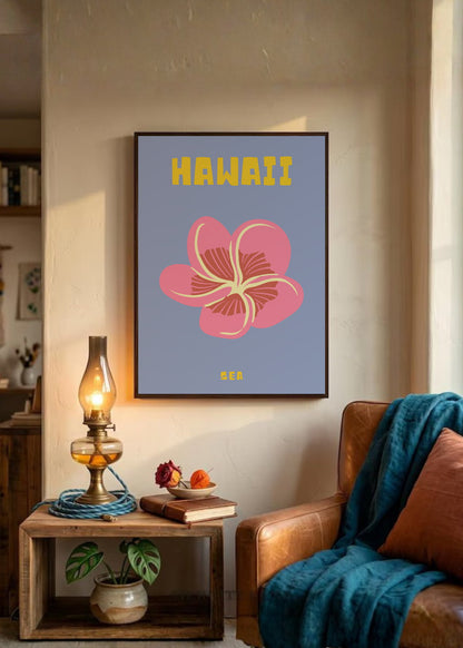 Cuadro Decorativo Travel, Hawaii, Flor Violeta