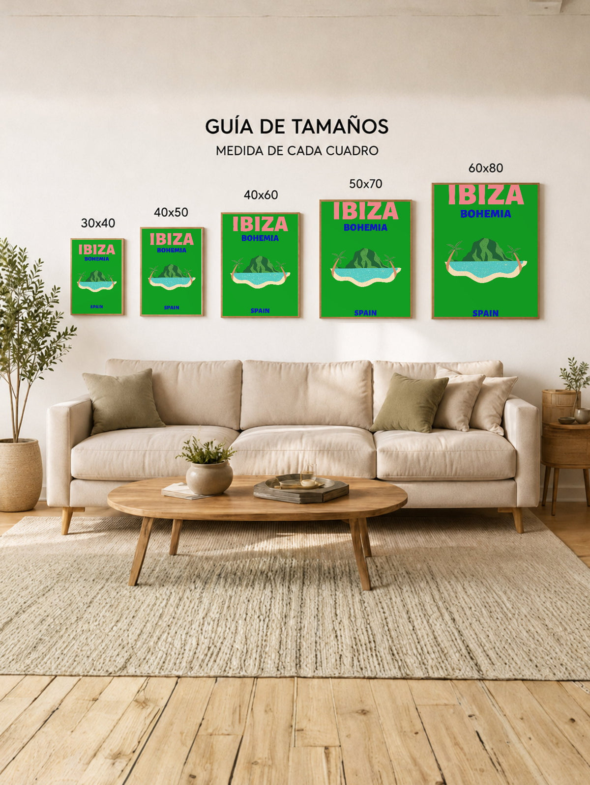 Cuadro Decorativo Travel, Ibiza, España, Isla Verde II