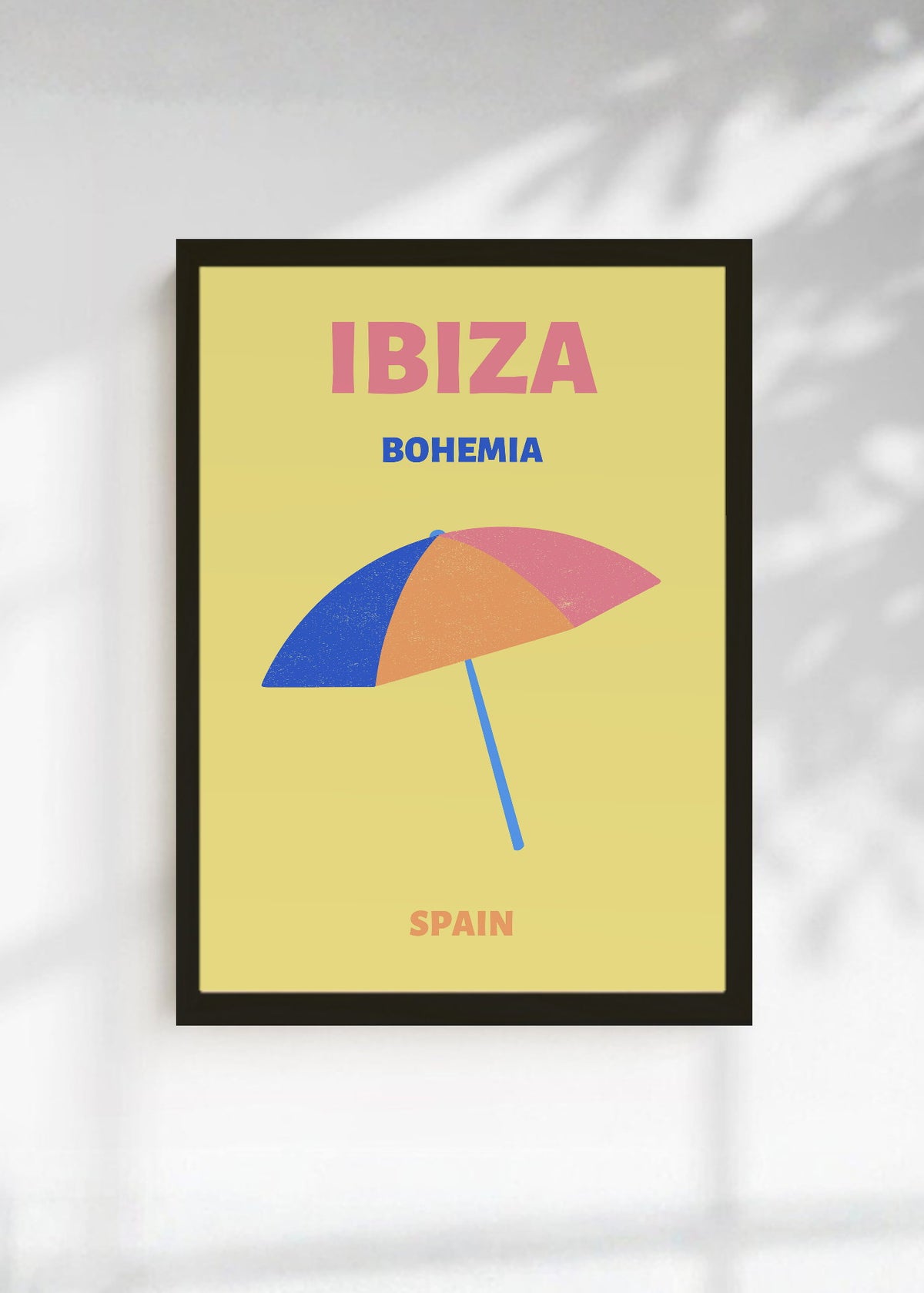 Cuadro Decorativo Travel, Ibiza, España, Sombrilla Amarillo II