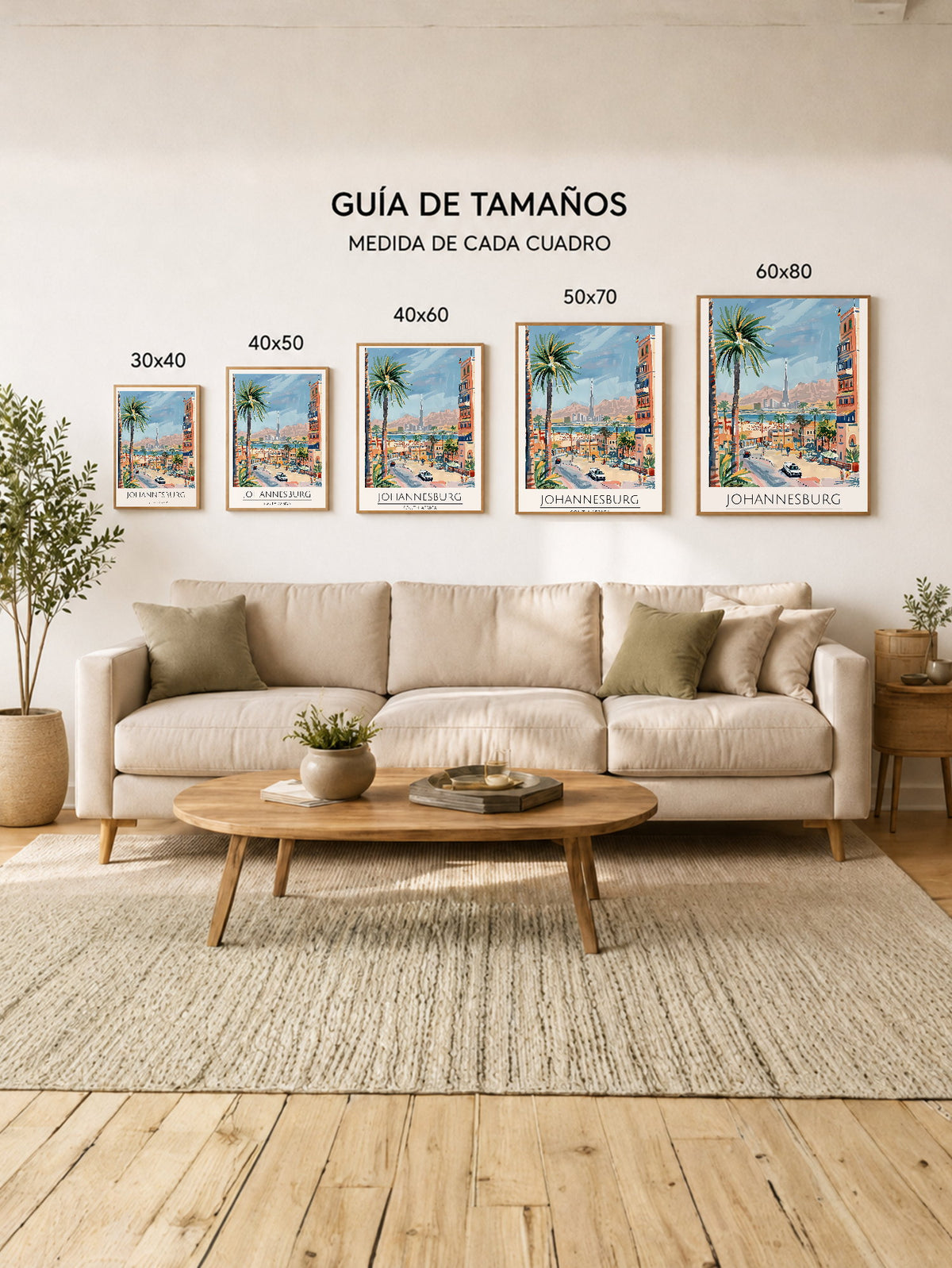 Cuadro Decorativo Travel, Johannesburgo, Sudáfrica, Ilustración Ciudad
