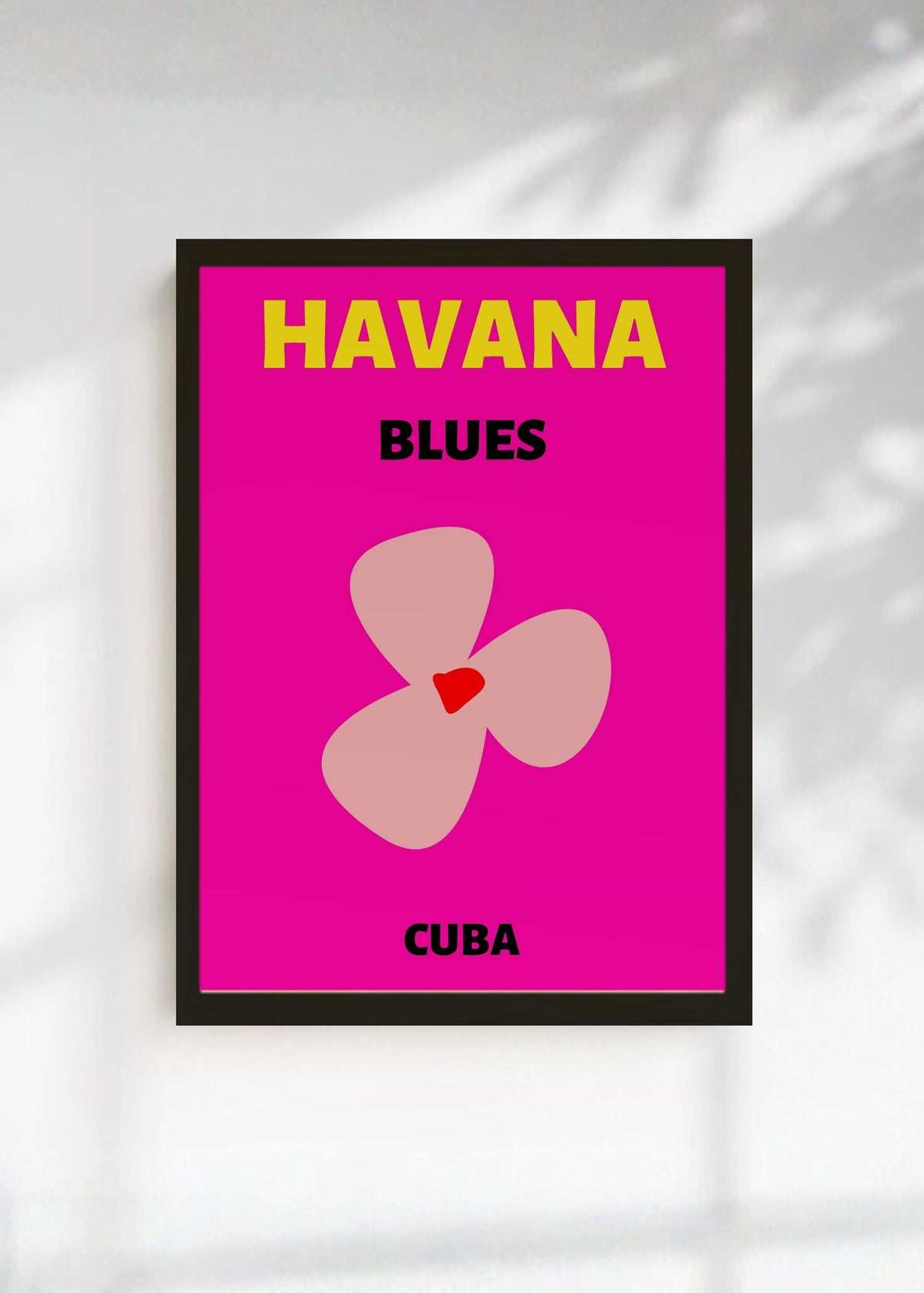 Cuadro Decorativo Travel, La Habana, Cuba, Flor Magenta II