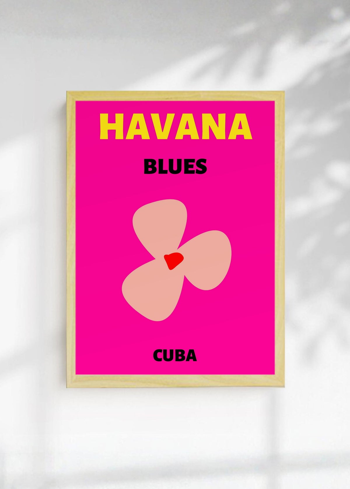 Cuadro Decorativo Travel, La Habana, Cuba, Flor Magenta II
