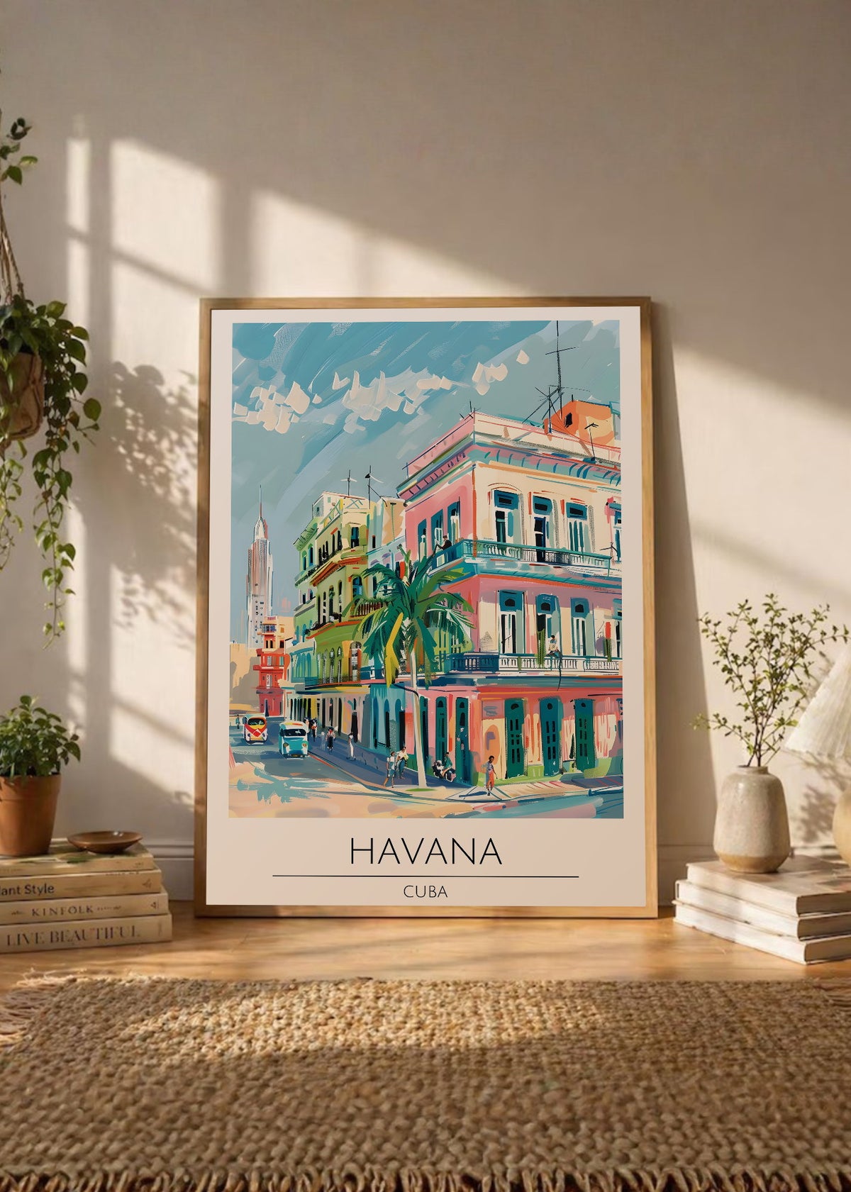 Cuadro Decorativo Travel, La Habana, Cuba, Ilustración Ciudad