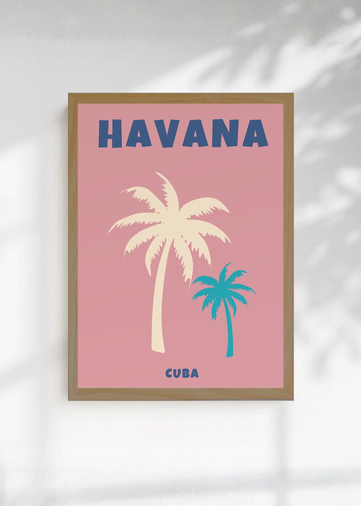Cuadro Decorativo Travel, La Habana, Cuba, Palmeras Terracota