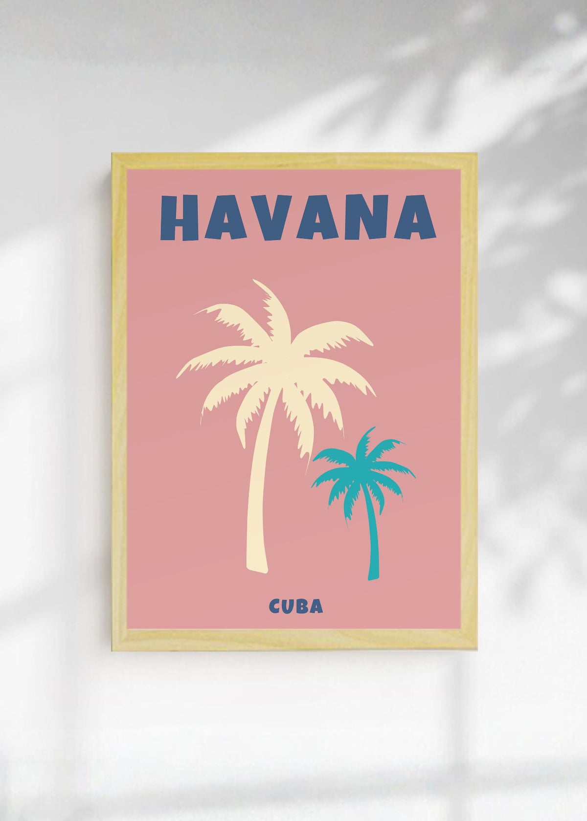 Cuadro Decorativo Travel, La Habana, Cuba, Palmeras Terracota