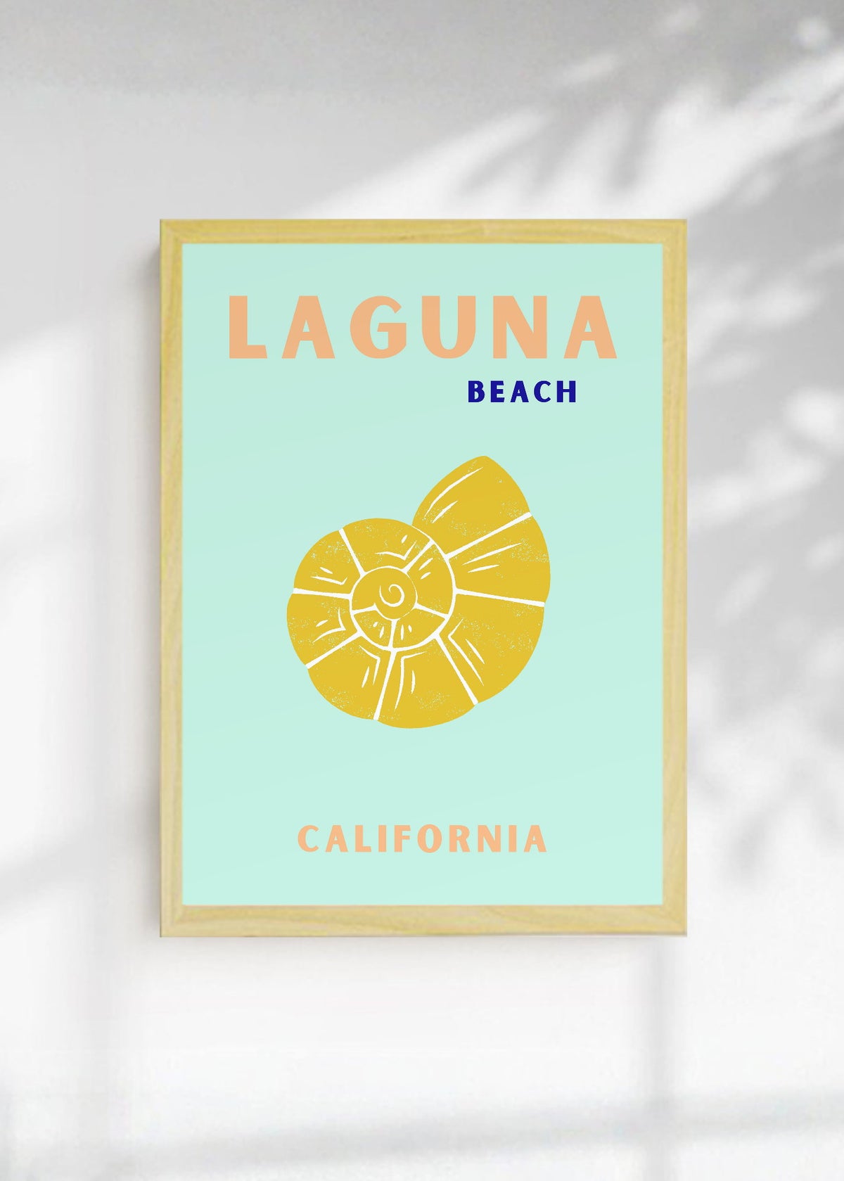 Cuadro Decorativo Travel, Laguna, California, Caracol Menta