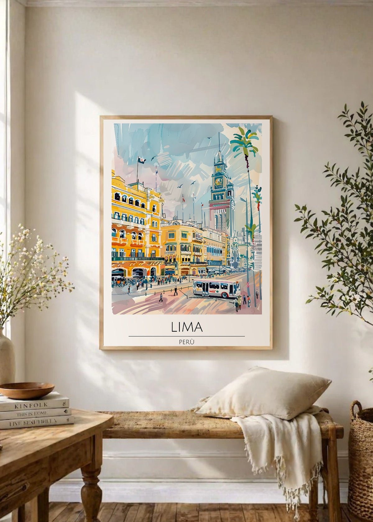 Cuadro Decorativo Travel, Lima, Perú, Ilustración Ciudad