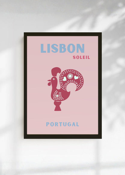 Cuadro Decorativo Travel, Lisboa, Portugal, Gallo Rosa