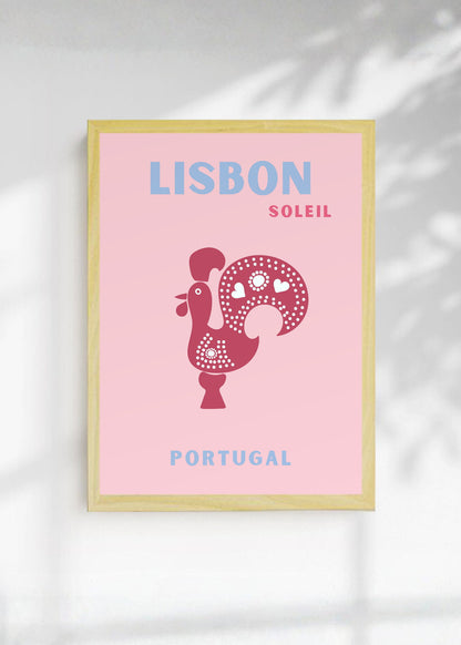 Cuadro Decorativo Travel, Lisboa, Portugal, Gallo Rosa