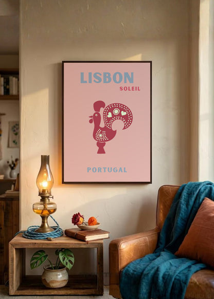 Cuadro Decorativo Travel, Lisboa, Portugal, Gallo Rosa
