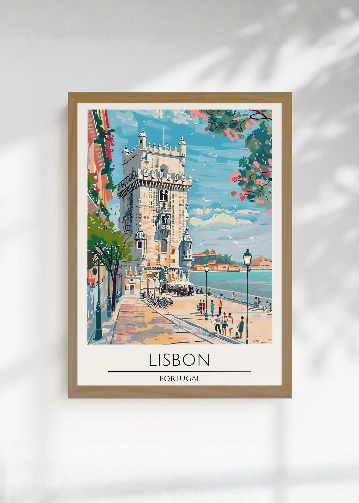 Cuadro Decorativo Travel, Lisboa, Portugal, Ilustración Torre Belém