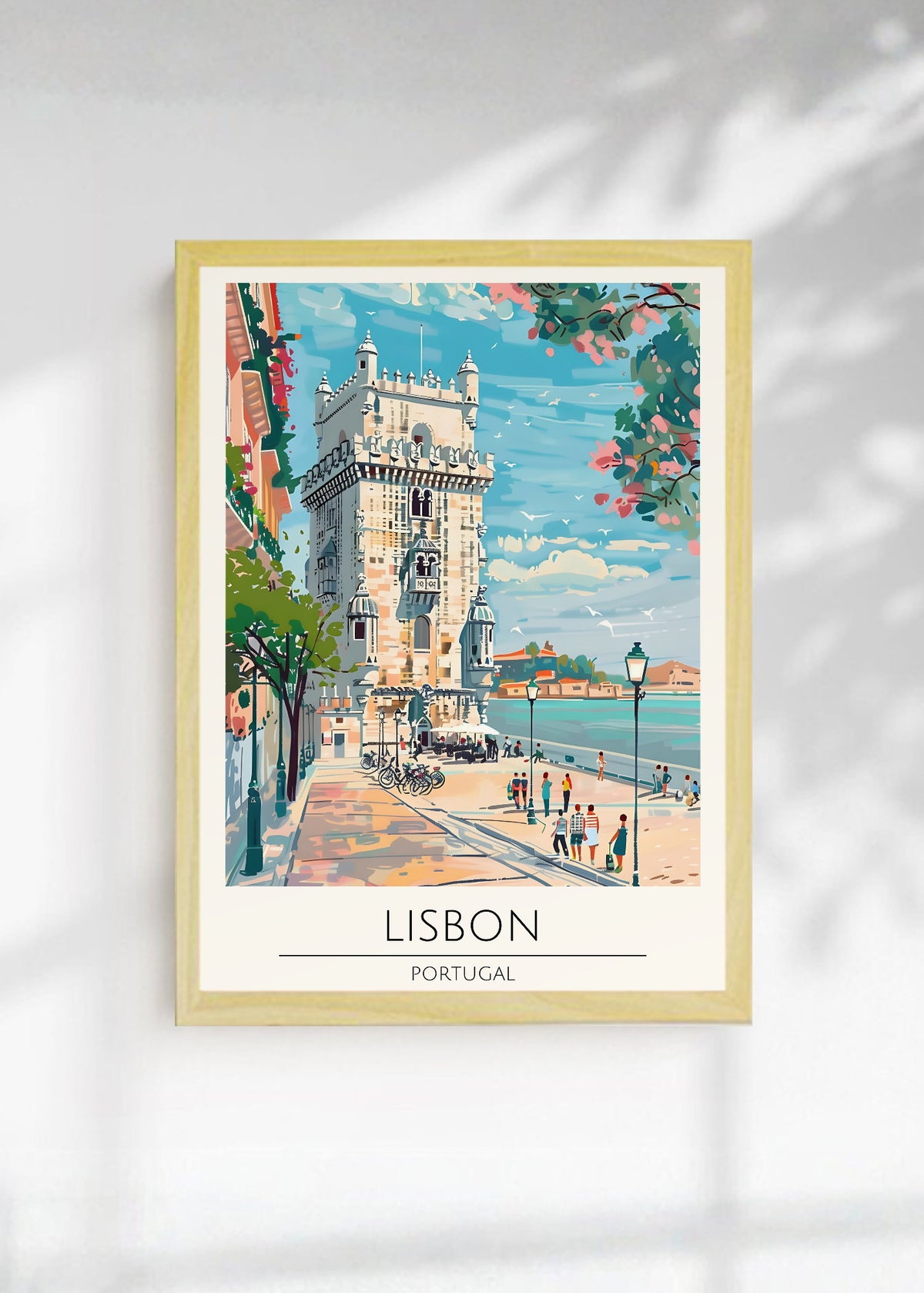Cuadro Decorativo Travel, Lisboa, Portugal, Ilustración Torre Belém